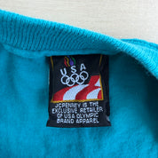 J- Vintage JC Penny USA Olympic Baseball Graphic Made In USA Single Stitch Tee - XL