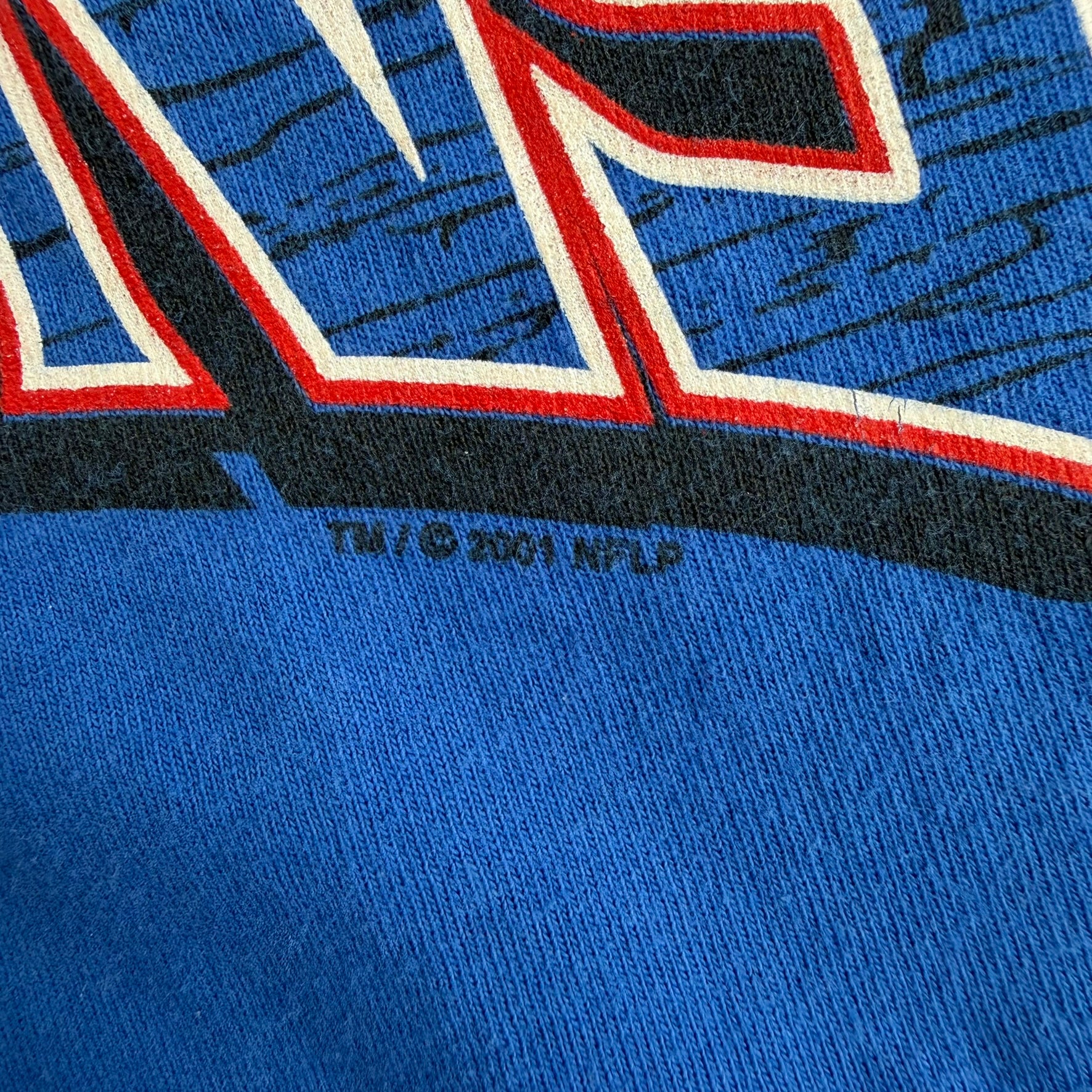 J- Vintage '01 New York Giants NFL NFC Champions Graphic Tee - XL