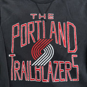 J- Portland Trailblazers NBA Logo & Text Crewneck - M