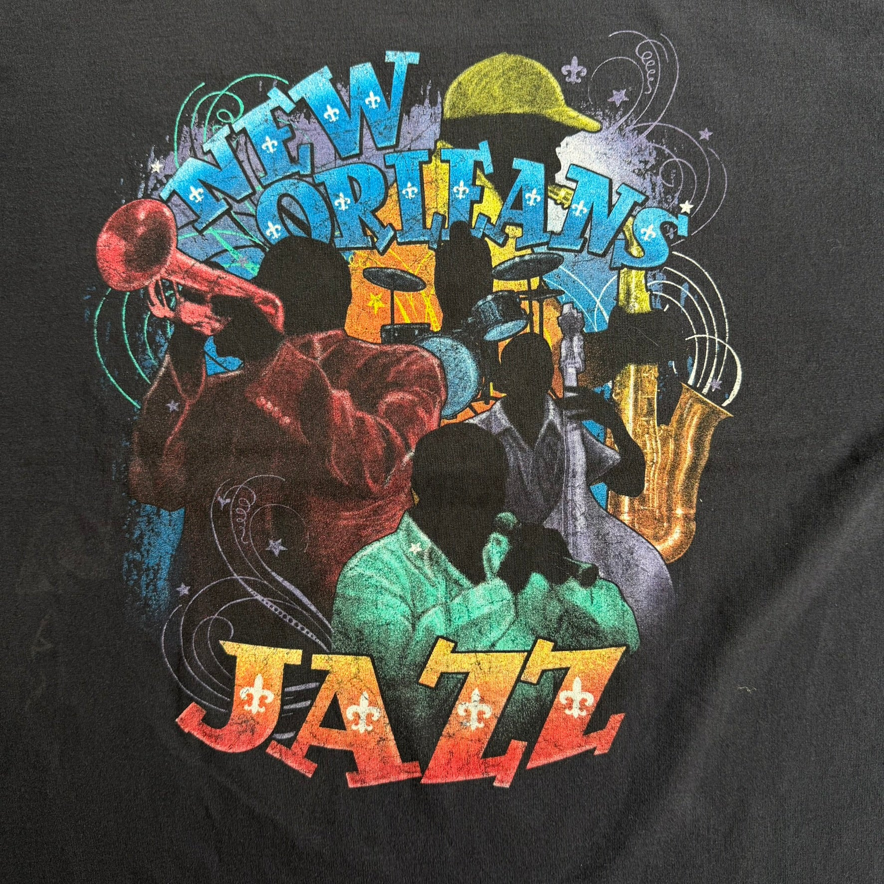 J- Vintage 90s New Orleans Jazz Graphic & Text Tee - 3XL