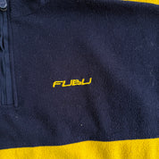 J- Vintage Fubu The Collection Embroidered Logo Quarter Zip Polar Fleece - L