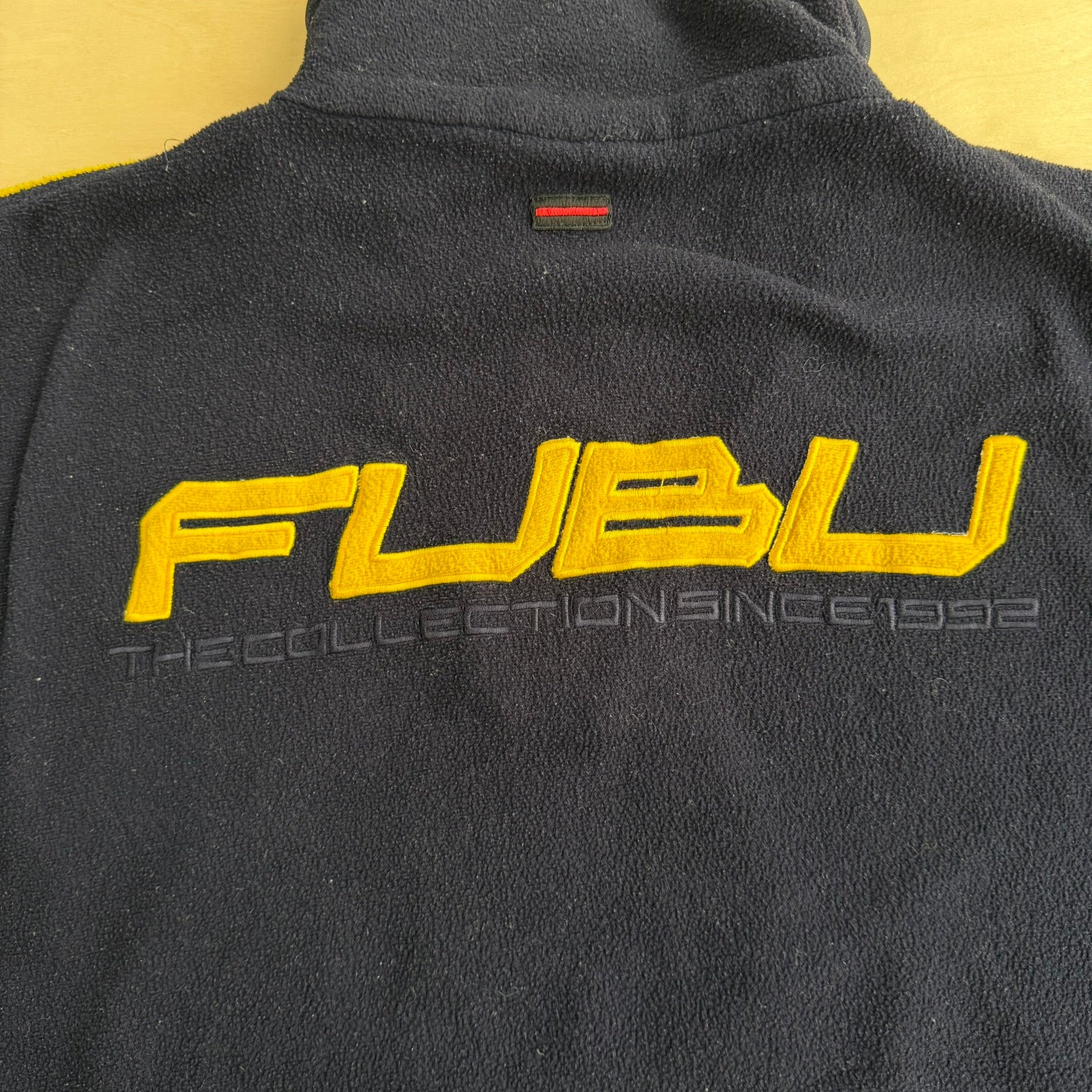 J- Vintage Fubu The Collection Embroidered Logo Quarter Zip Polar Fleece - L