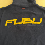 J- Vintage Fubu The Collection Embroidered Logo Quarter Zip Polar Fleece - L