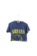 Load image into Gallery viewer, Z - Mojo Music Baby Tee Rework Nirvana Smiley Face
