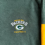J- Vintage Green Bay Packers NFL Embroidered Logo Quarter Zip Polar Fleece - XL