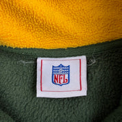 J- Vintage Green Bay Packers NFL Embroidered Logo Quarter Zip Polar Fleece - XL
