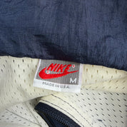 J- Vintage 90s Nike Michigan Basketball Embroidered Swoosh & Text Made In USA Zip Up Lightweight Jacket - M