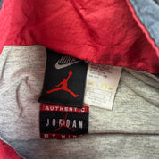J- Vintage 90s Nike Air Jordan Embroidered Jump Man Logo & Text Zip Up Lightweight Jacket - L