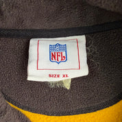 J- Vintage Pittsburgh Steelers NFL Embroidered Logo Quarter Zip Polar Fleece - XL