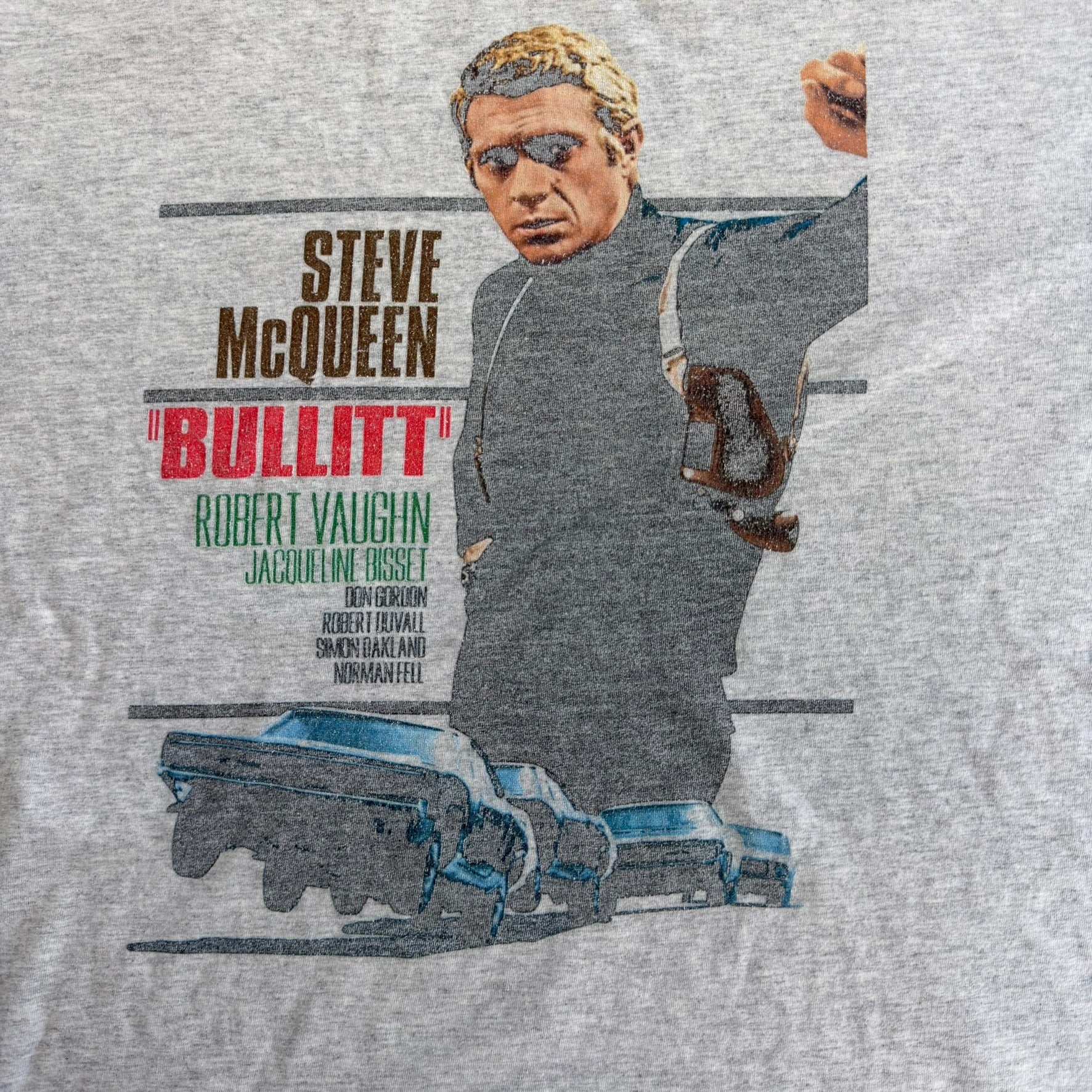 J- Vintage Steve McQueen Bullitt Poster Graphic Tee - L