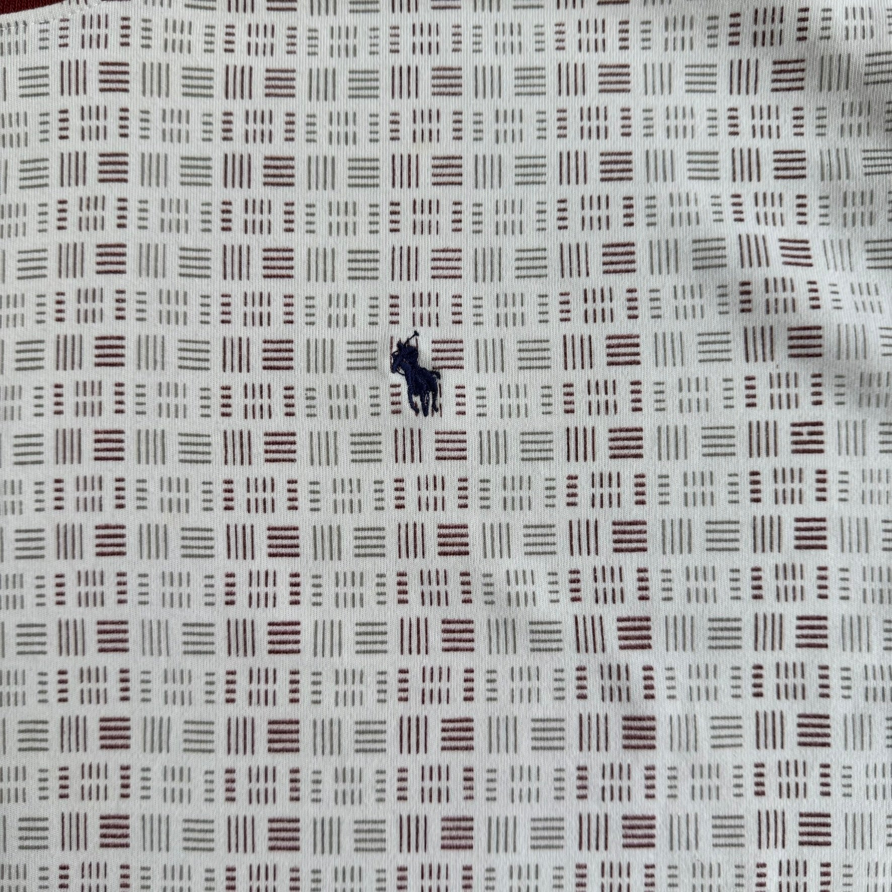 J- Vintage Polo RL Embroidered Logo All Over Print Pattern Tee - L