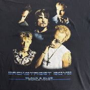 J- Vintage '01 Backstreet Boys Black & Blue Tour Picture Giant Tag Tee - L