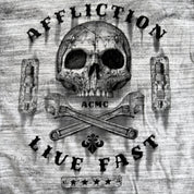 J- Vintage Affliction Live Fast Text & Graphic Long Sleeve Tee - L