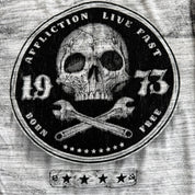 J- Vintage Affliction Live Fast Text & Graphic Long Sleeve Tee - L