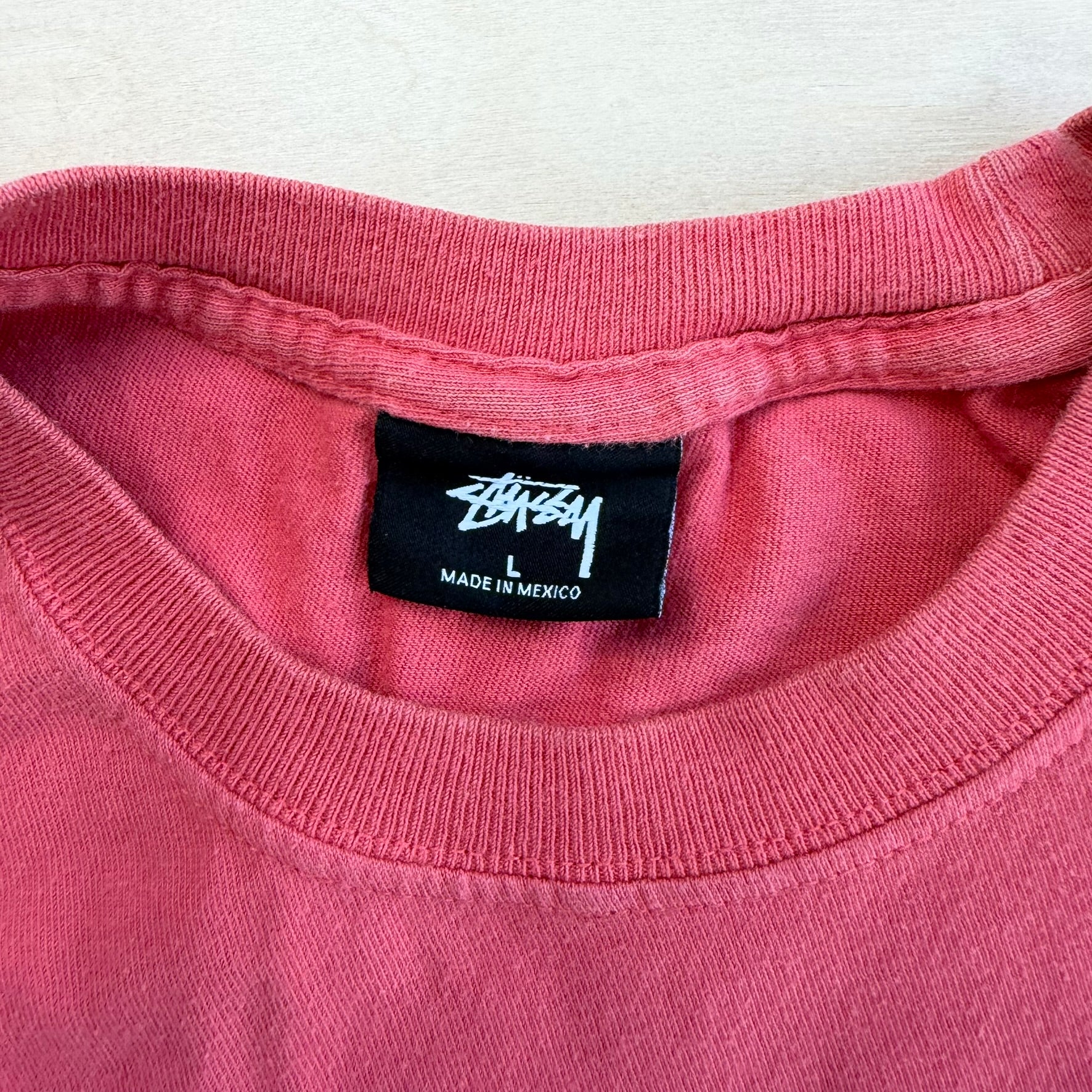J- Stussy Design Easter Island Picture Graphic Long Sleeve Tee - L