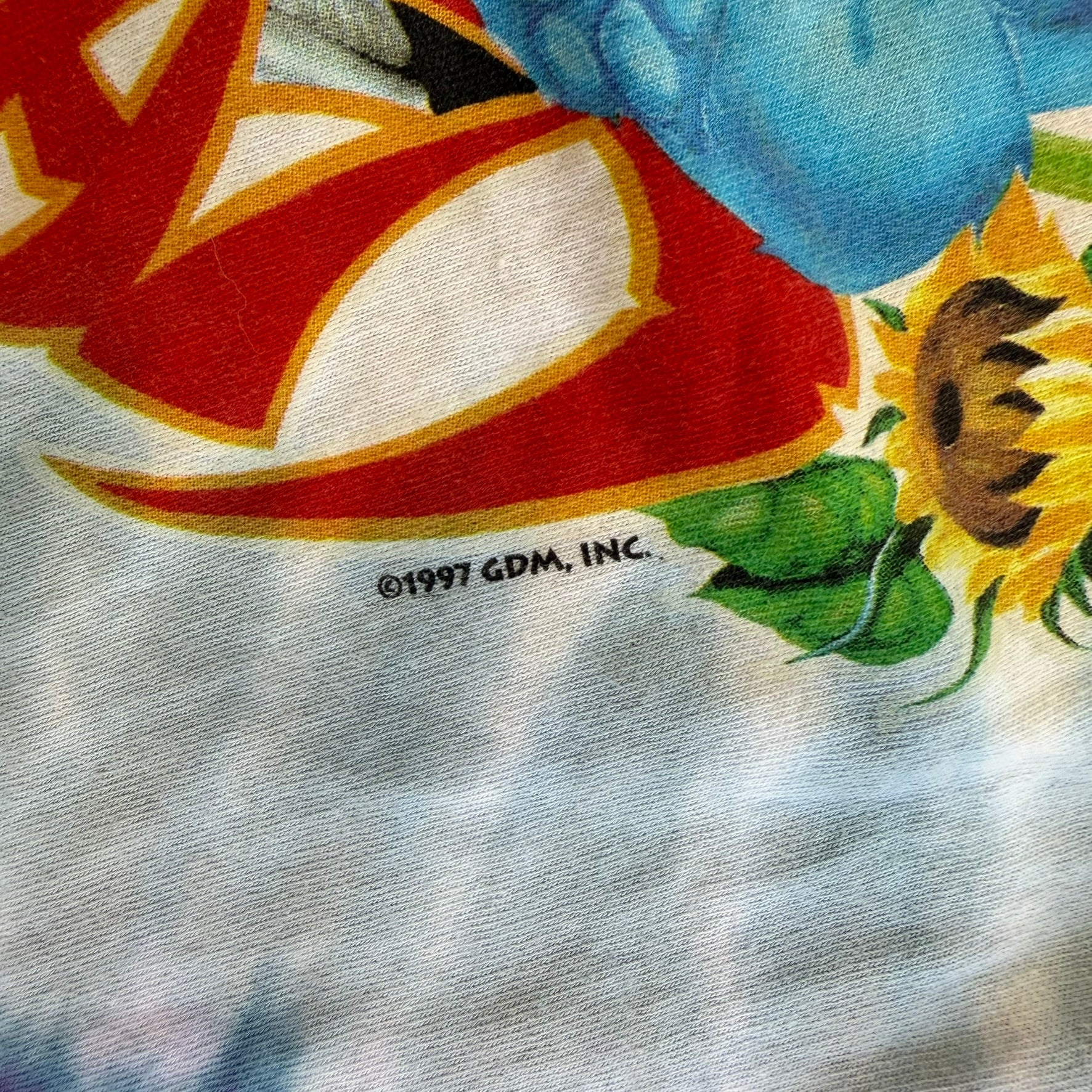 J- Vintage '97 The Grateful Dead China Rider Liquid Blue Tie Dye Tee - 2XL
