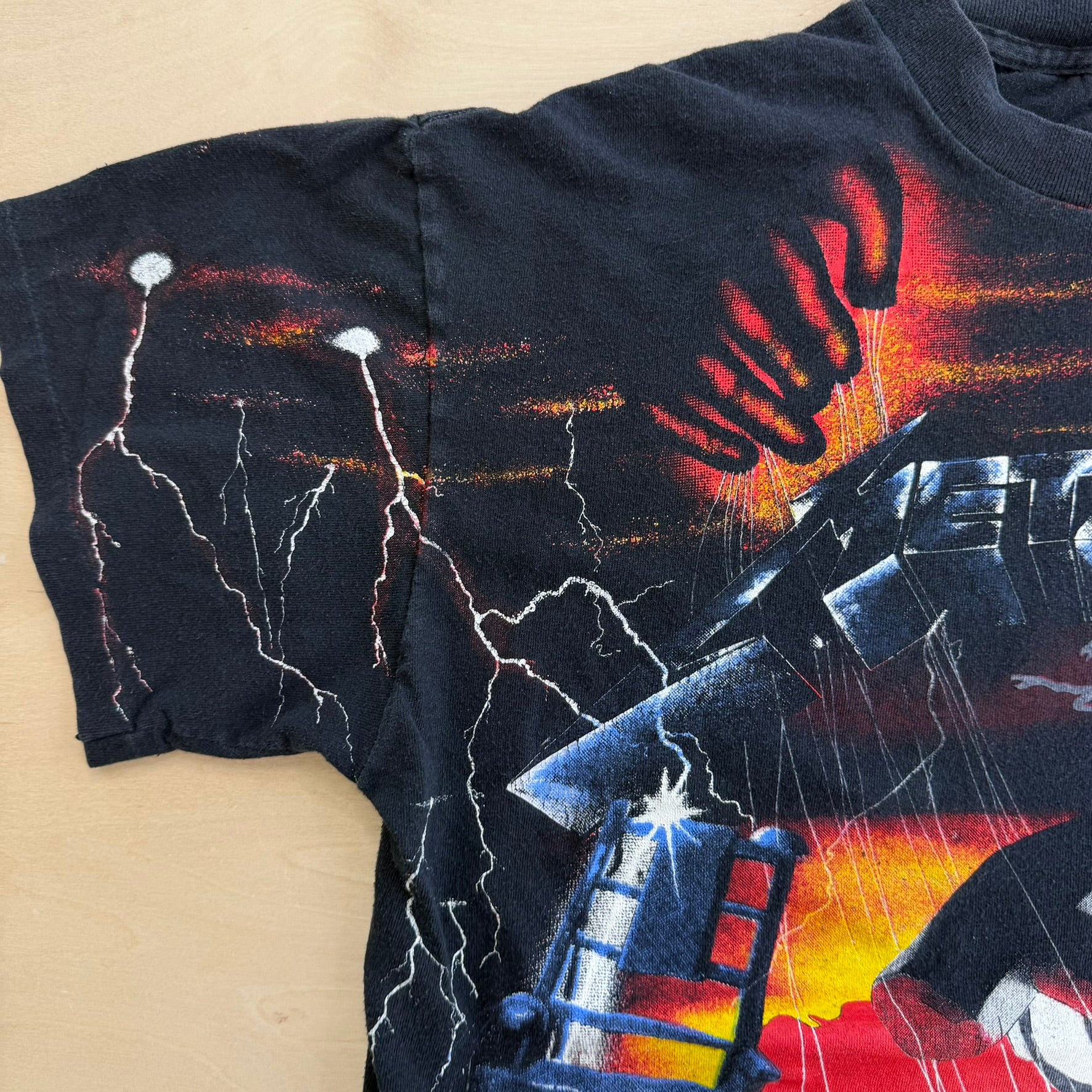 J- Vintage '91 Metallica All Over Print Album Graphic Made In USA Single Stitch Brockum Tag Tee - XL