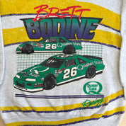 J- Vintage Nascar Quaker State Brett Bodine Car Graphic Made In USA Crewneck - L
