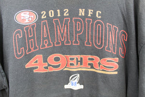 Z - 2012 NFL San Francisco 49ers NCF Champs Script Long Sleeve Tee