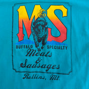 J- Vintage Meats & Sausages Buffalo Special Graphic Made In USA Single Stitch Tee - L