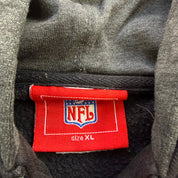 J- Vintage Oakland Raiders NFL Embroidered Logo Graphic Hoodie - XL