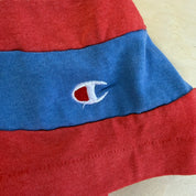 J- Vintage Champion Embroidered Logo Sleeve Made In USA Single Stitch Tee - L