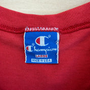 J- Vintage Champion Embroidered Logo Sleeve Made In USA Single Stitch Tee - L