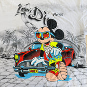 J- Vintage Disney Mickey Mouse Florida Jumbo Print Made In USA Single Stitch Tee - XL