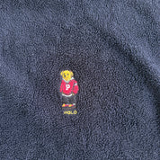J- Vintage 90s Polo RL Polo Bear Embroidered Quarter Zip Polar Fleece - XL