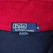 J- Vintage 90s Polo RL Polo Bear Embroidered Quarter Zip Polar Fleece - XL