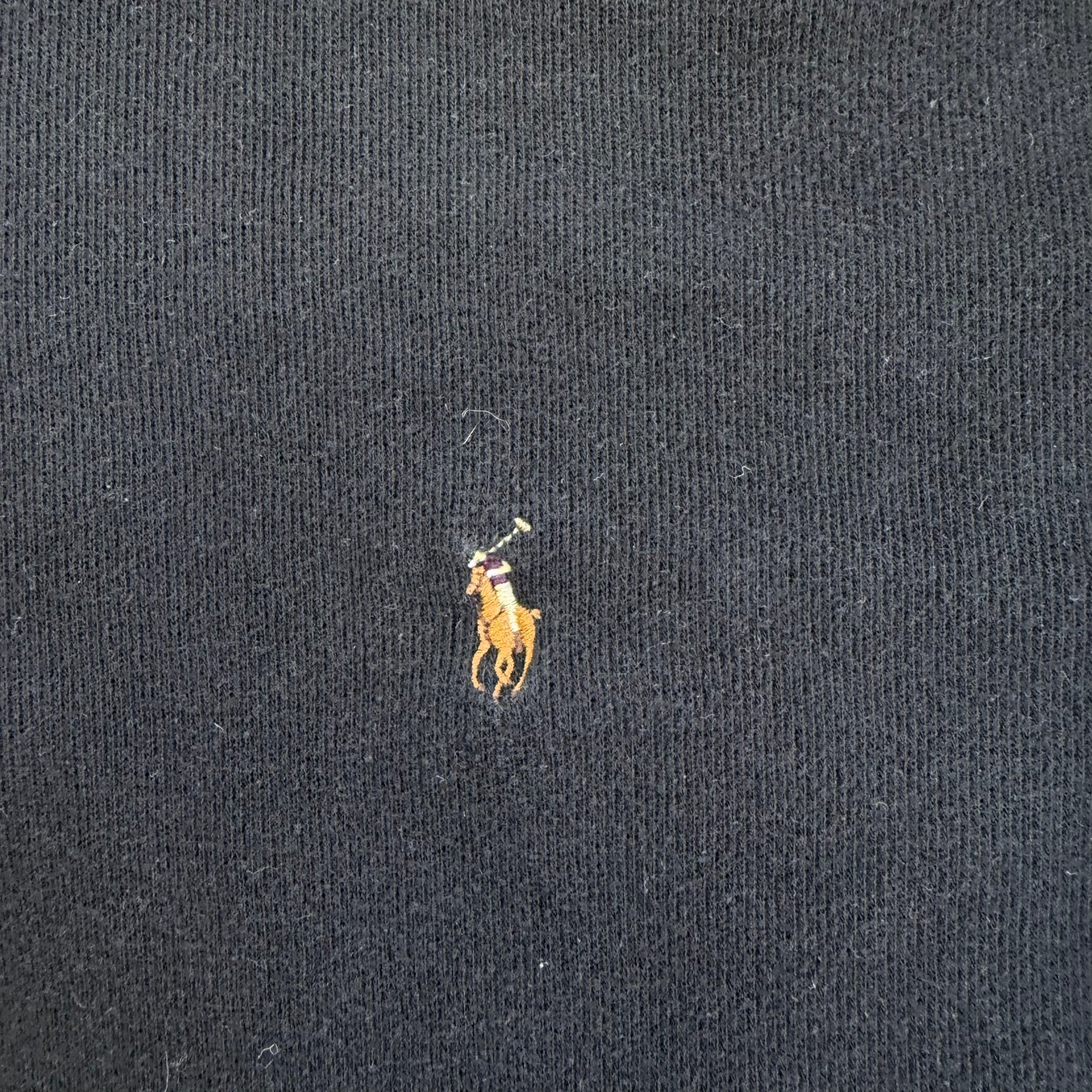 J- Vintage Polo RL Embroidered Logo Quarter Zip Knit Sweater - L