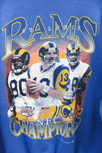 Load image into Gallery viewer, Z - Vintage 2000 NFL Super Bowl 34 St Louis Rams Champs Crewneck
