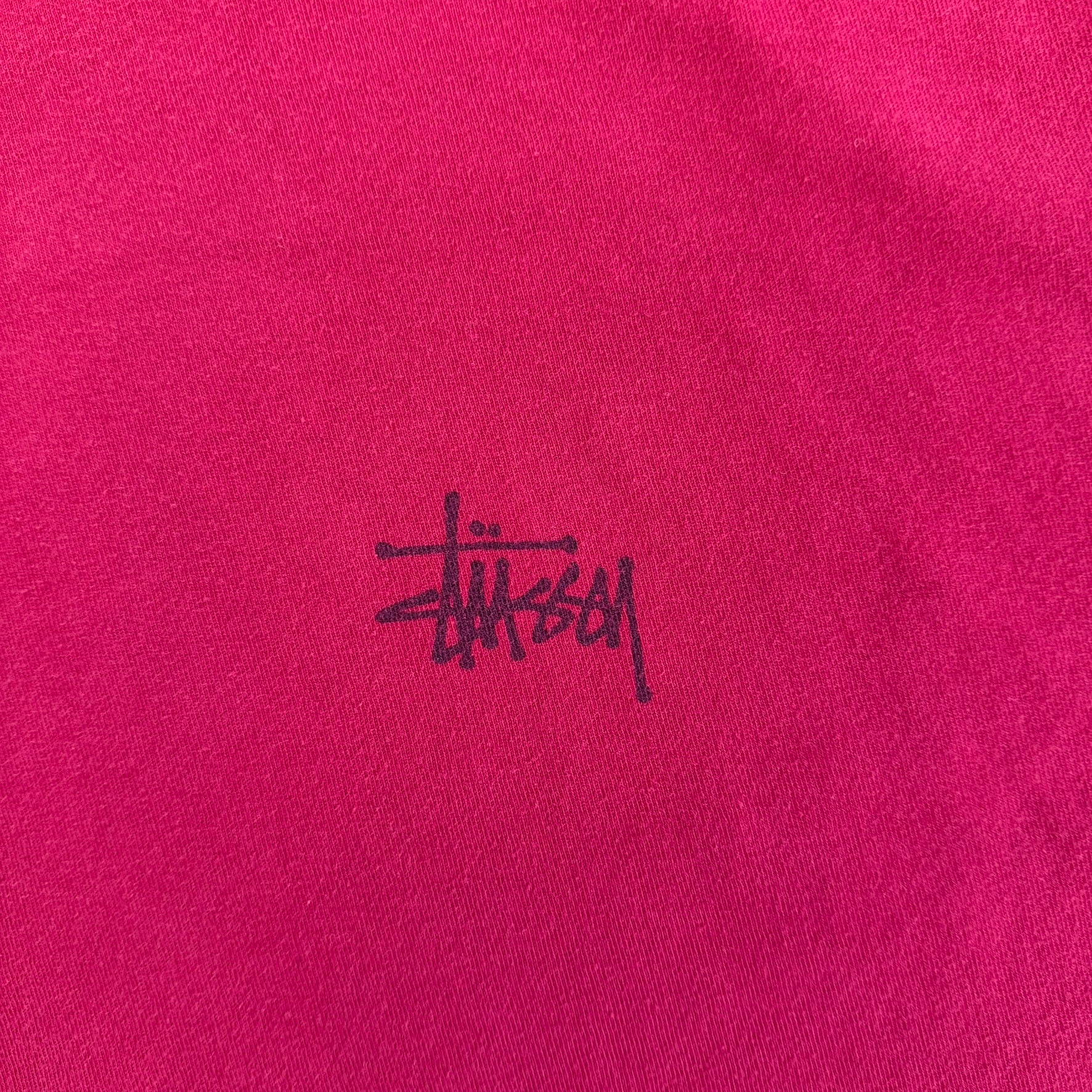 J- Vintage Stussy Cursive Text Logo Tee - XL