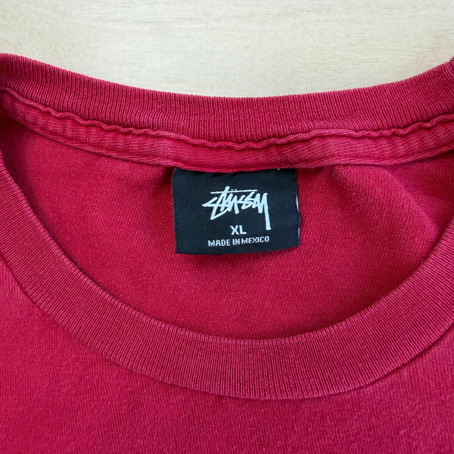 J- Vintage Stussy Cursive Text Logo Tee - XL