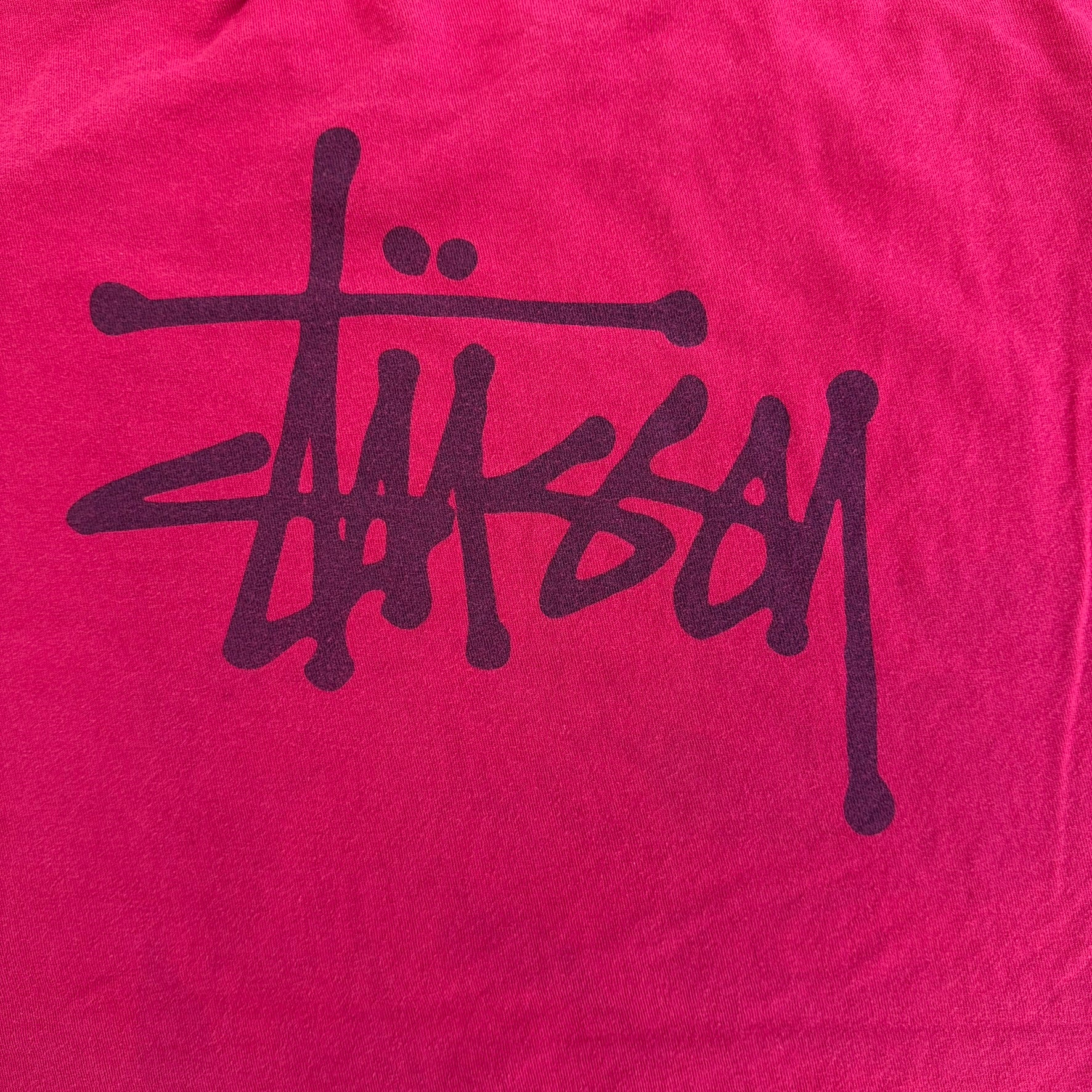J- Vintage Stussy Cursive Text Logo Tee - XL