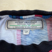 J- Guess Los Angeles Embroidered Text Vertical Striped Tee - L
