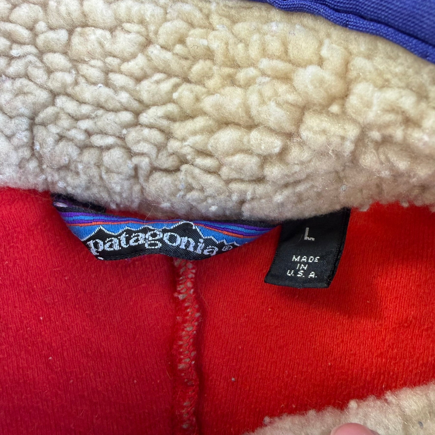 J- Vintage  Patagonia 93-95 Made In USA Retro X Deep Pile Fleece Jacket - L