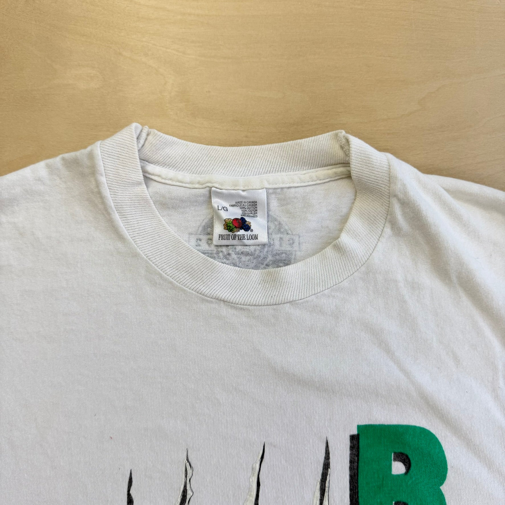 J- Vintage Bears Text & Graphic Single Stitch Tee - L