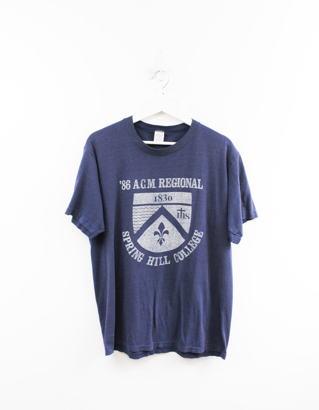 Vintage 86' Spring Hill College 50-50 Logo Tee