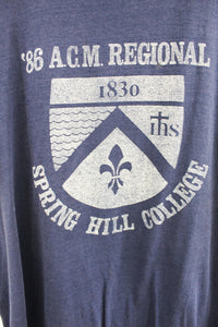 Vintage 86' Spring Hill College 50-50 Logo Tee