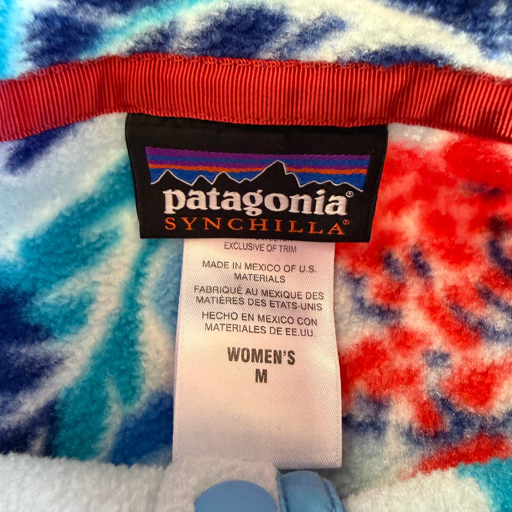 J- Vintage Women's Patagonia Synchilla Flowers All Over Print Polar Fleece - Women's M