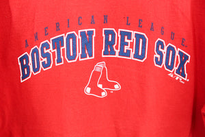 Z - 2009 Majestic MLB Boston Red Sox Script & Logo Tee