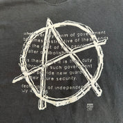 J- Vintage '93 USA For The Win Anarchy Graphic Made In USA Single Stitch Tee - XL