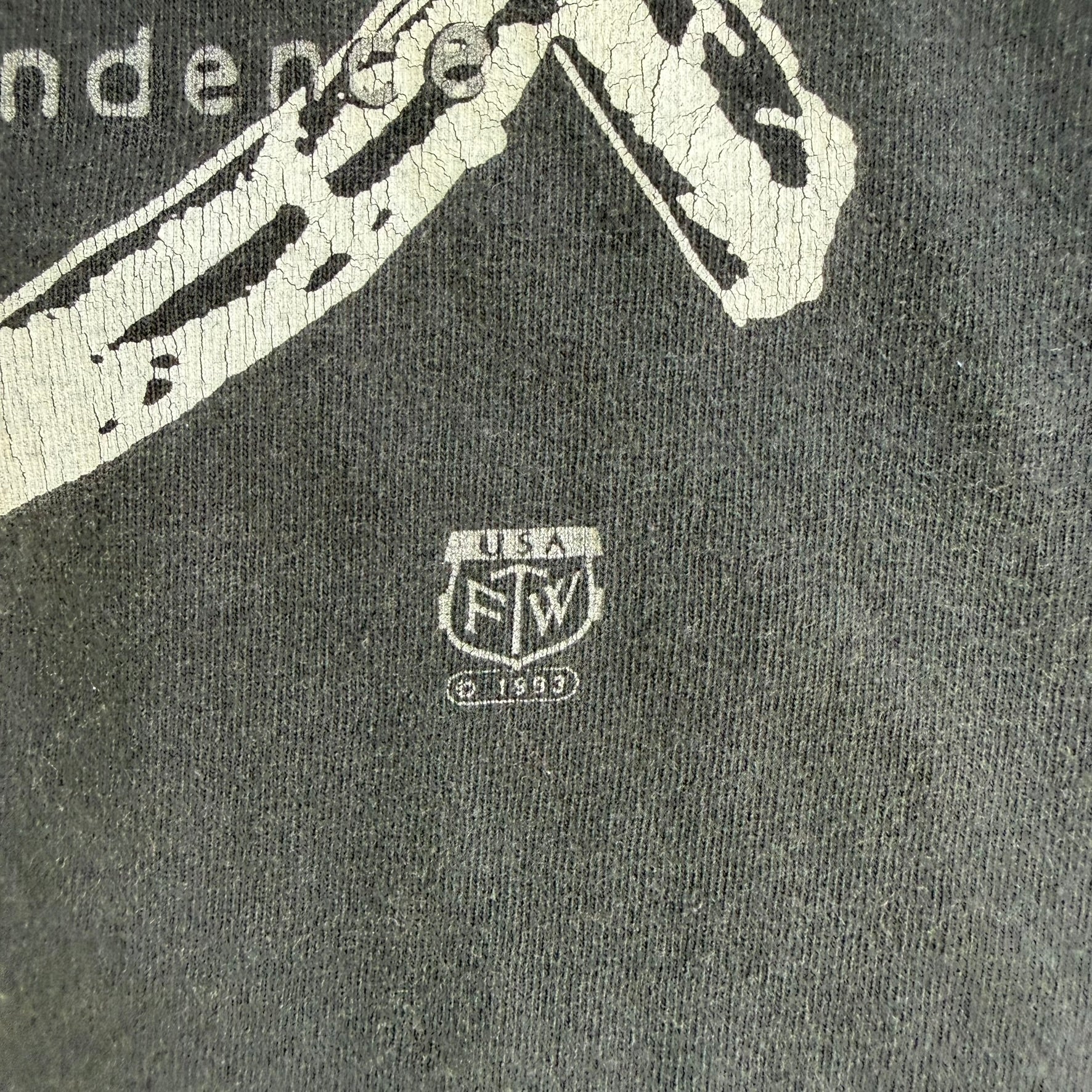 J- Vintage '93 USA For The Win Anarchy Graphic Made In USA Single Stitch Tee - XL