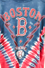 Load image into Gallery viewer, Z - MLB Boston Red Sox Logo &amp; Catcher&#39;s Helmet Tie Dye Tee
