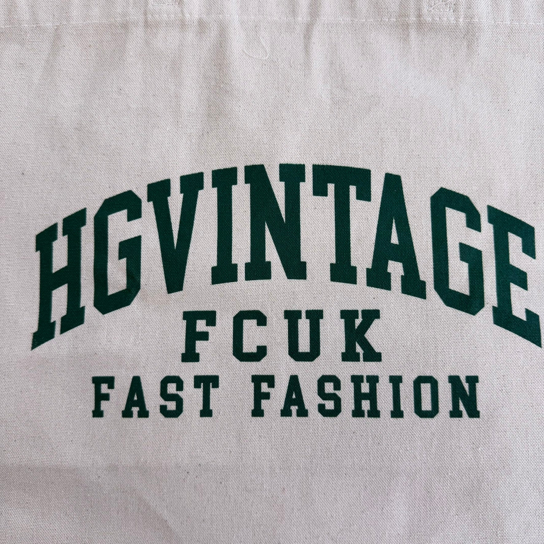J- HG Vintage Fcuk Fast Fashion Tote Bag - Kelly Green
