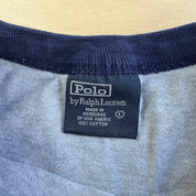 J- Vintage 90s Polo RL Embroidered Logo Long Sleeve Raglan Tee - L