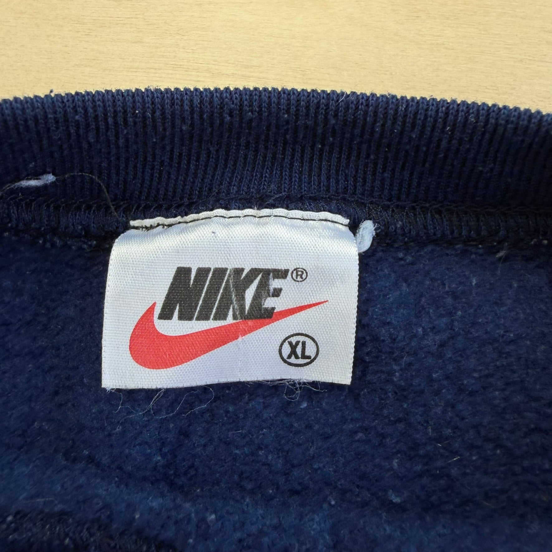 J- Vintage 90s Nike Embroidered Swoosh & Text Crewneck - XL