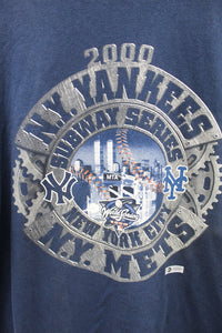 Z - Vintage 2000 Puma MLB New York Yankees/Mets Subway Series Cog Graphic Tee