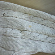J- Vintage 90s Gap Beige Woven Knit Sweater - XL (fits M)